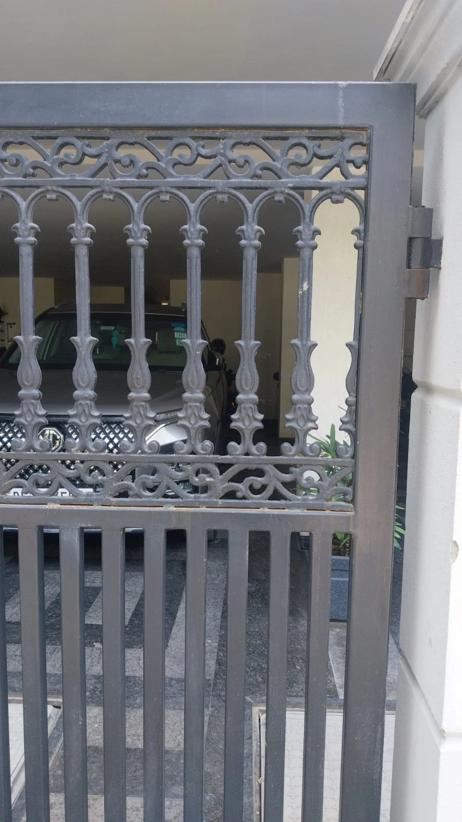Ornate railing installation/detail.